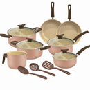 Jogo de Panela Prestigio 10 Peças - Aço Inox Anti-Aderente 5 em 1 + BRINDE: Kit Utensílios