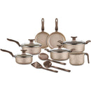 Jogo de Panela Prestigio 10 Peças - Aço Inox Anti-Aderente 5 em 1 + BRINDE: Kit Utensílios