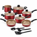 Jogo de Panela Prestigio 10 Peças - Aço Inox Anti-Aderente 5 em 1 + BRINDE: Kit Utensílios